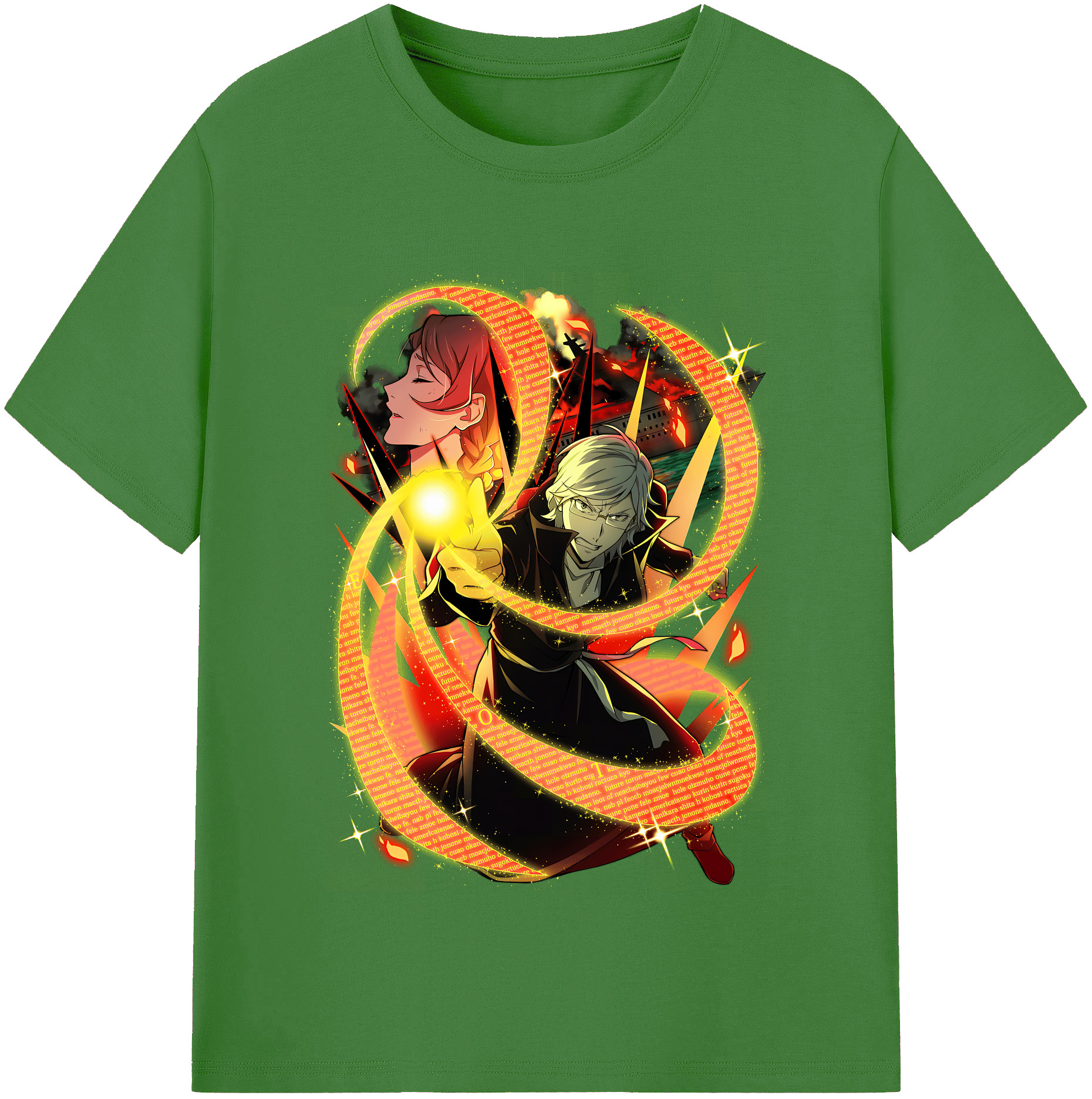（画像用） 文豪ストレイドッグス Bungo Stray Dogs レディースカジュアルプリントTシャツ（綿100％）
